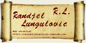Ranđel Lungulović vizit kartica
